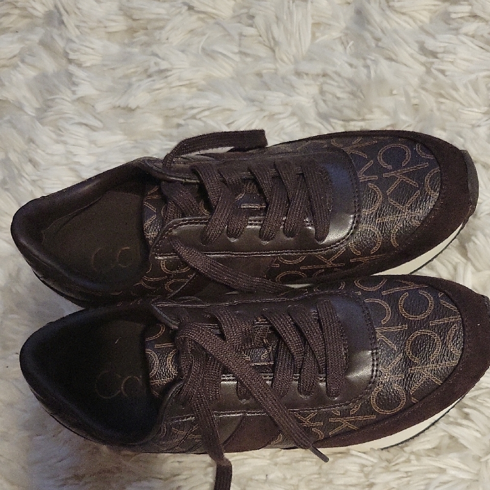 Calvin Klein Black and Brown Women's Sneakers